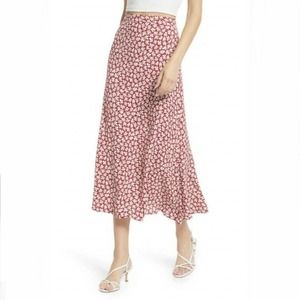 Reformation NWT Bea Midi Skirt In Grenadine Skirt Size 2